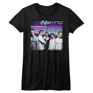NSYNC Girls Juniors S/S T-Shirt - Gonna B Me - Solid Black