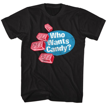 Pez Mens S/S T-Shirt - Who Wants Candy - Solid Black
