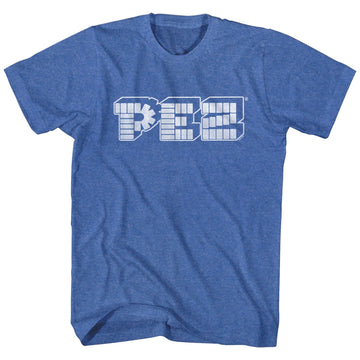 Pez Mens S/S T-Shirt - Monochrome Pez - Heather Royal Heather