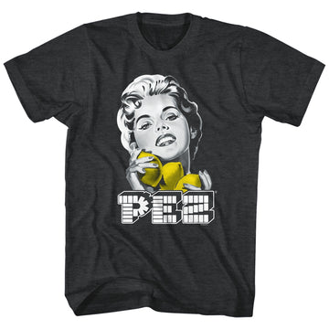 Pez Mens S/S T-Shirt - Lemon Pez - Heather Black Heather