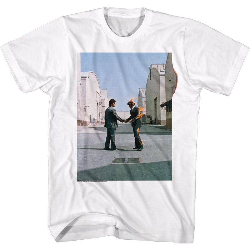 Pink Floyd Mens S/S T-Shirt - Fireguy - Solid White