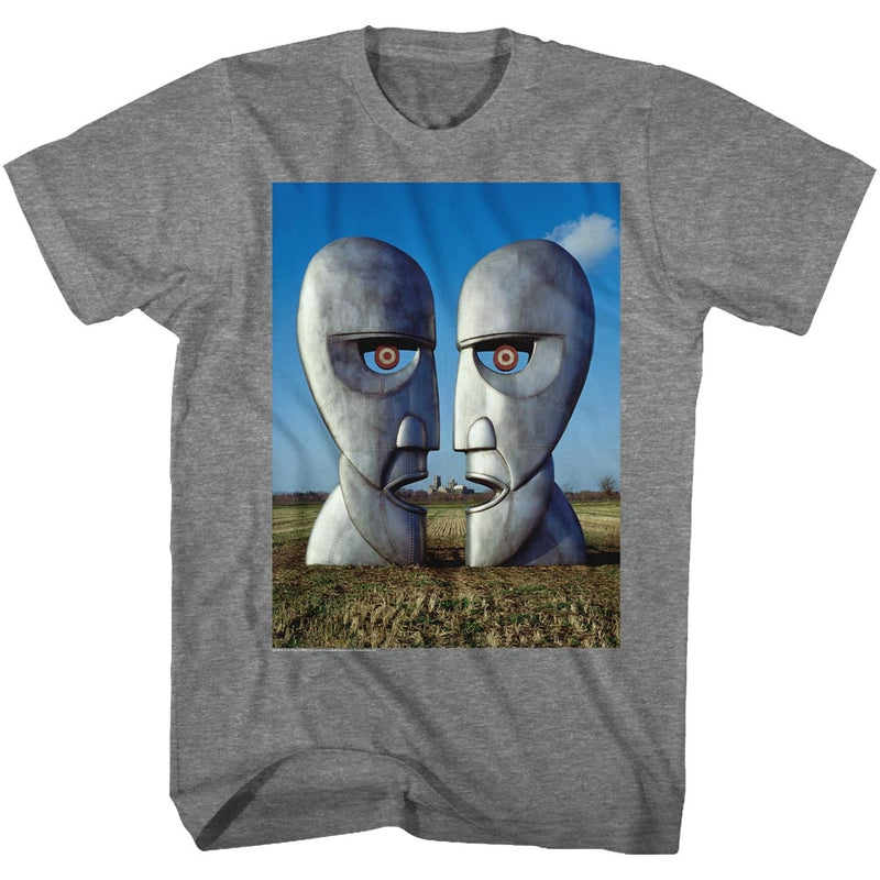 Pink Floyd Mens S/S T-Shirt - Metal Heads - Heather Graphite Heather