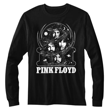 Pink Floyd Mens L/S T-Shirt - Full Of Stars - Solid Black