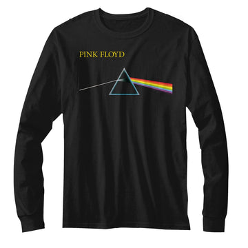 Pink Floyd Mens L/S T-Shirt - Dsotm Simple - Solid Black