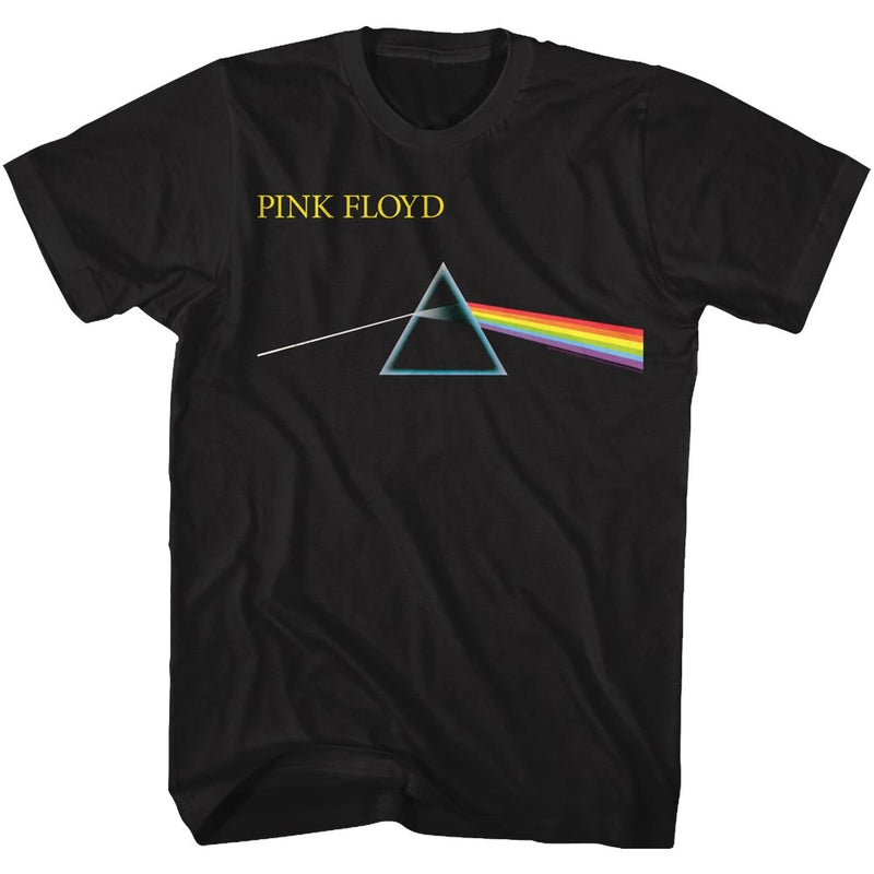 Pink Floyd Mens S/S T-Shirt - Dsotm Simple - Solid Black
