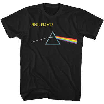 Pink Floyd Mens S/S T-Shirt - Dsotm Simple - Solid Black