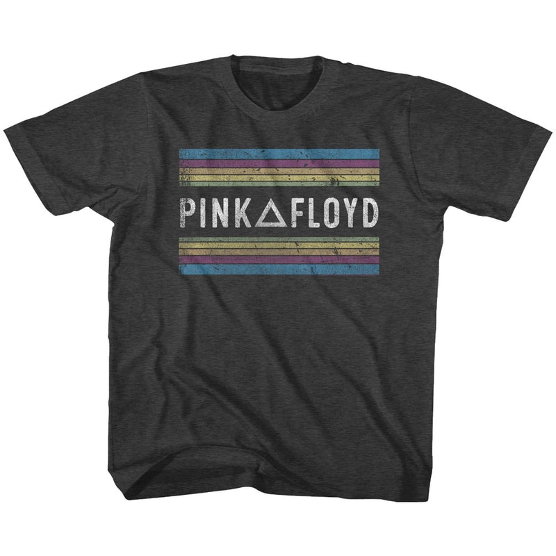 Pink Floyd Toddler S/S T-Shirt - Pink Floyd Rainbows - Heather Black Heather