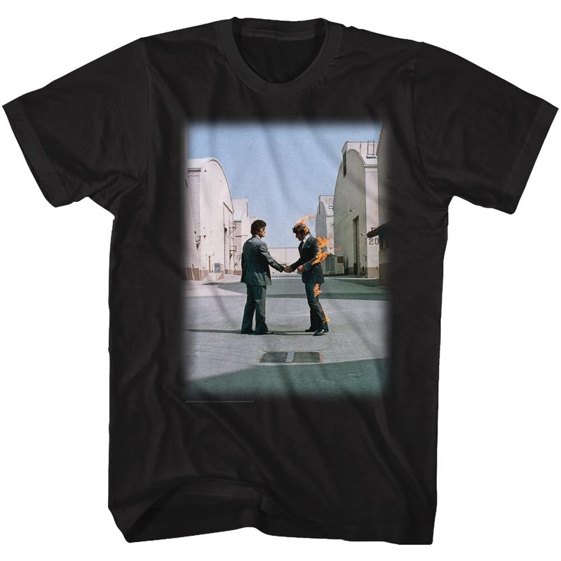 Pink Floyd Mens S/S T-Shirt - Wywh Fade - Solid Black