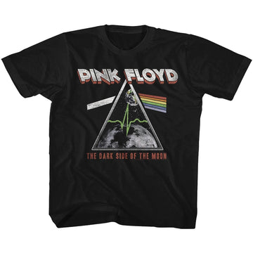Pink Floyd Youth S/S T-Shirt - Moon - Solid Black
