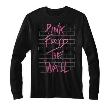 Pink Floyd Mens L/S T-Shirt - Pink Floyd The Wall - Solid Black