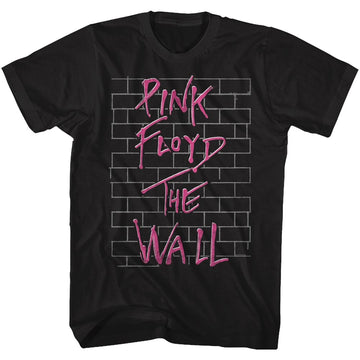 Pink Floyd Mens S/S T-Shirt - Pink Floyd The Wall - Solid Black