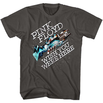 Pink Floyd Mens S/S T-Shirt - Wywh In Space - Solid Smoke