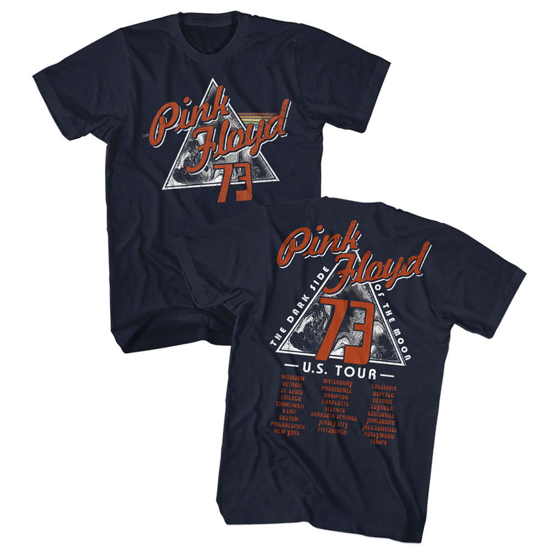 Pink Floyd Mens S/S T-Shirt - Us73 - Solid Navy
