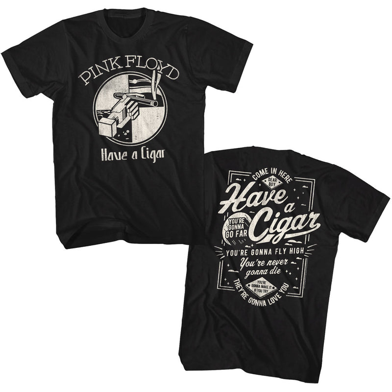 Pink Floyd Mens S/S T-Shirt - Have A Cigar - Solid Black