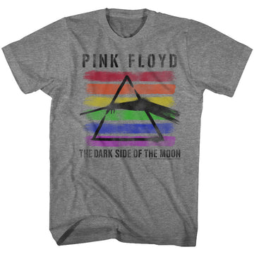 Pink Floyd Mens S/S T-Shirt - Black Light - Heather Graphite Heather