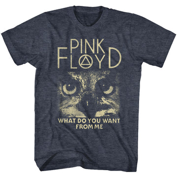 Pink Floyd Mens S/S T-Shirt - Wdywfm? - Heather Navy Heather