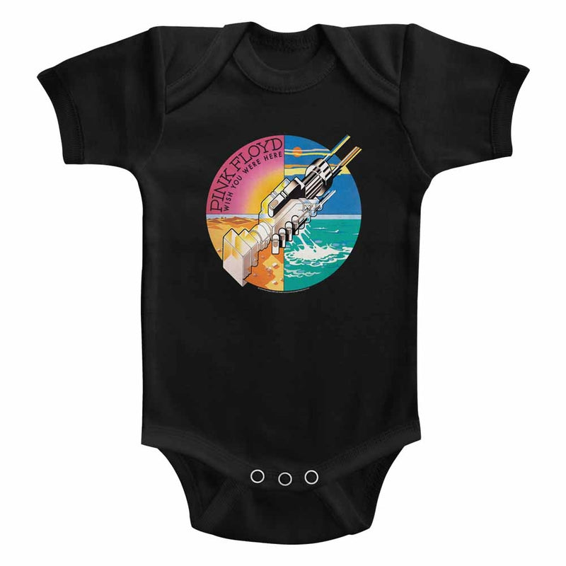 Pink Floyd Infant S/S Bodysuit - Wywh Hands - Solid Black