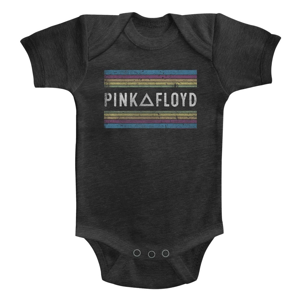 Pink Floyd Infant S/S Heather Bodysuit - Pink Floyd Rainbows - Heather Vintage Smoke