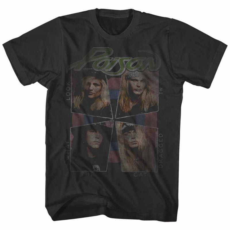 Poison Mens S/S T-Shirt - Faded Cat Drag - Solid Smoke