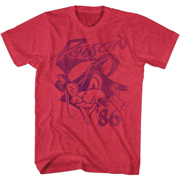 Poison Mens S/S T-Shirt - Poison86 - Heather Cherry Heather