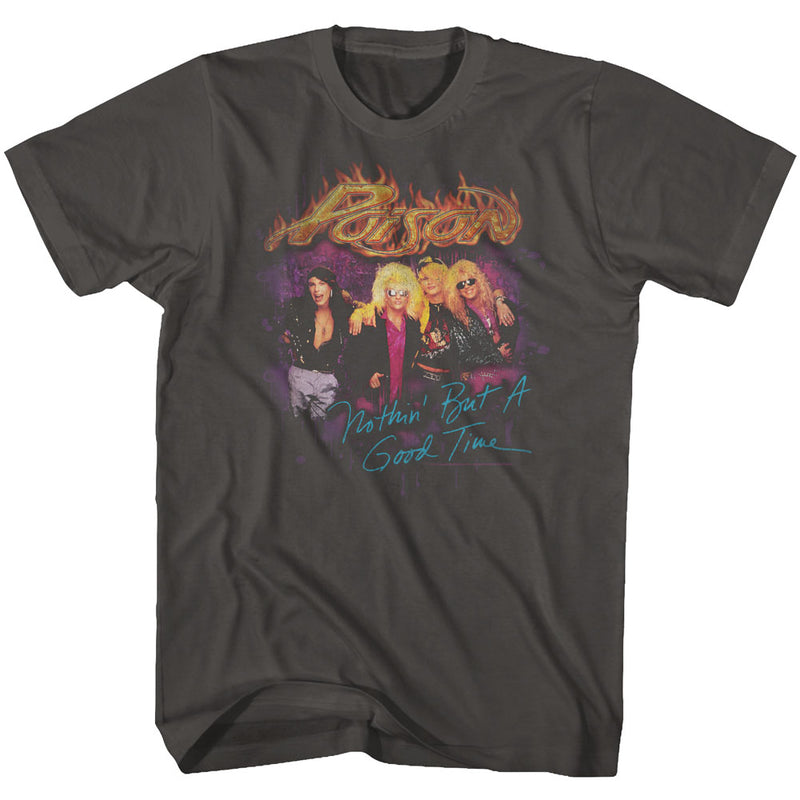 Poison Mens S/S T-Shirt - Good Times - Solid Smoke