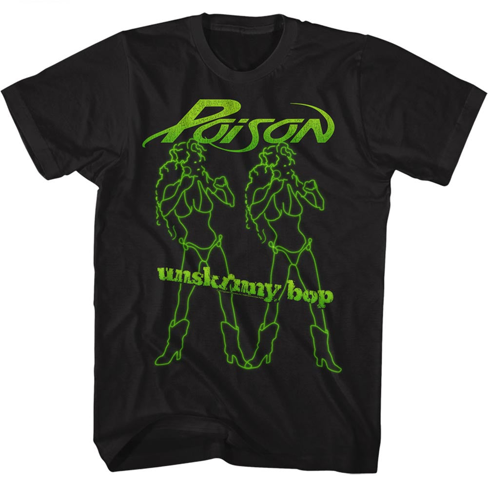Poison Mens S/S T-Shirt - Unskinny Bop Girls - Solid Black
