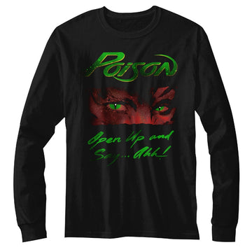 Poison Mens L/S T-Shirt - Open Up - Solid Black