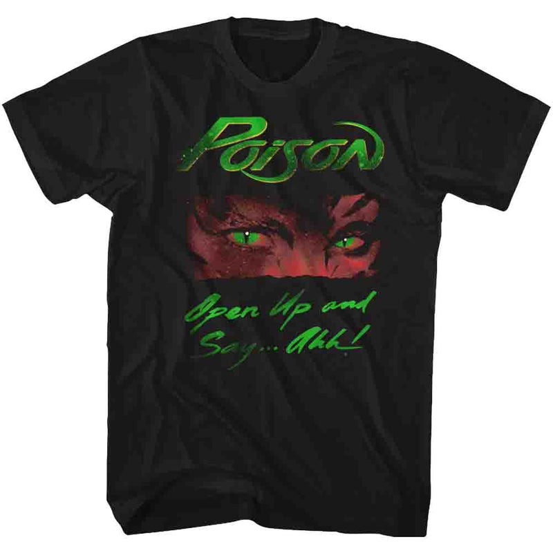 Poison Mens S/S T-Shirt - Open Up - Solid Black