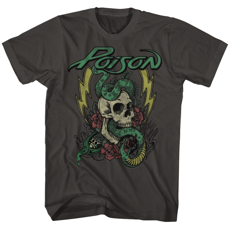 Poison Mens S/S T-Shirt - Colored Tattoo - Solid Smoke