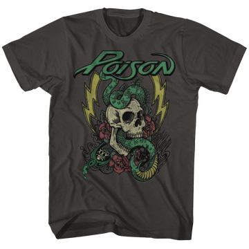 Poison Mens S/S T-Shirt - Colored Tattoo - Solid Smoke