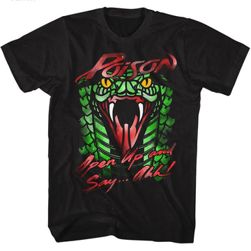 Poison Mens S/S T-Shirt - Poison Snake - Solid Black