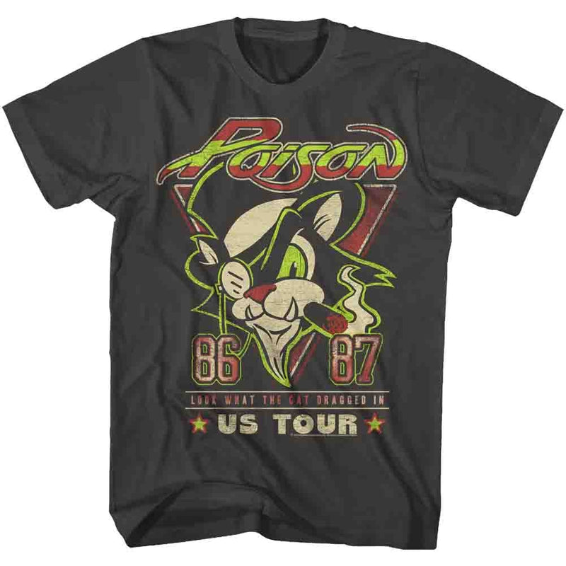Poison Mens S/S T-Shirt - Poison Snake - Solid Smoke
