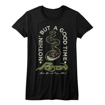 Poison Girls Juniors S/S T-Shirt - Nbagt - Solid Black