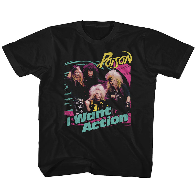 Poison Youth S/S T-Shirt - Bright Action - Solid Black