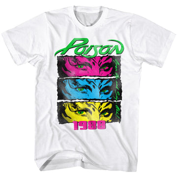 Poison Mens S/S T-Shirt - Poison 88 - Solid White