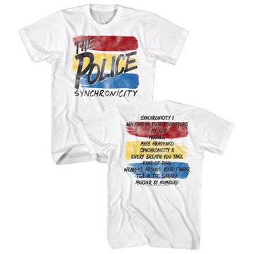 The Police Mens S/S T-Shirt - Synchronicity - Solid White