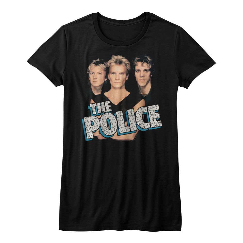 The Police Girls Juniors S/S T-Shirt - Boys'N'Blue - Solid Black