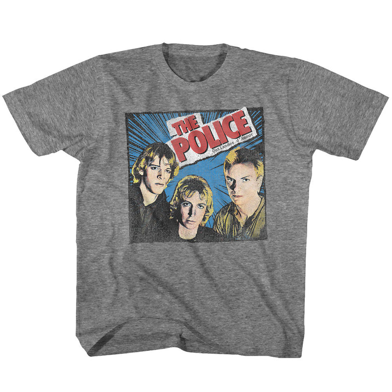 The Police Youth S/S T-Shirt - Comic-Ish - Heather Graphite Heather