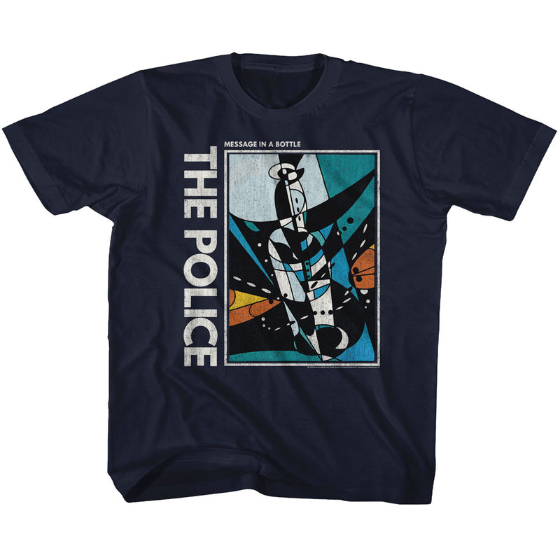 The Police Toddler S/S T-Shirt - Message In A Bottle - Solid Navy