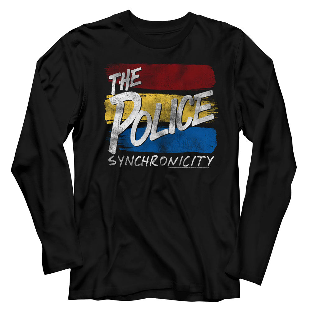 The Police Mens L/S T-Shirt - Sync Inverted - Solid Black