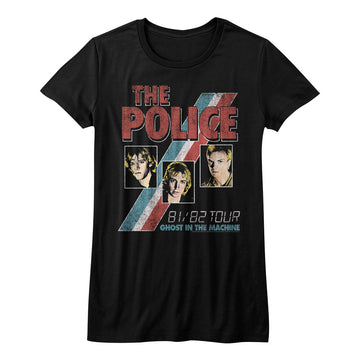 The Police Girls Juniors S/S T-Shirt - Ghost In The Machine - Solid Black