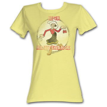 Popeye Girls Juniors S/S T-Shirt - H&M - Solid Yellow