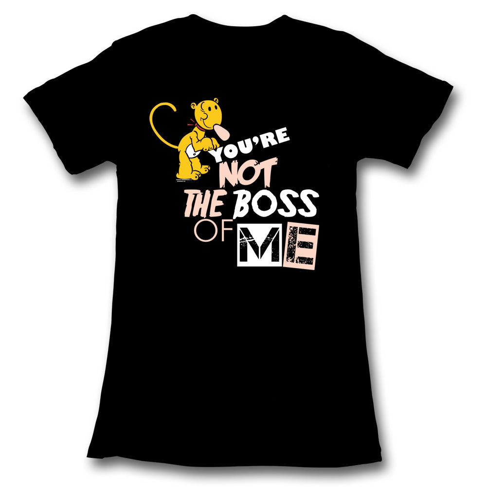 Popeye Girls Juniors S/S T-Shirt - Boss - Solid Black