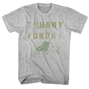 Popeye Mens S/S T-Shirt - Sunday - Heather Gray Heather
