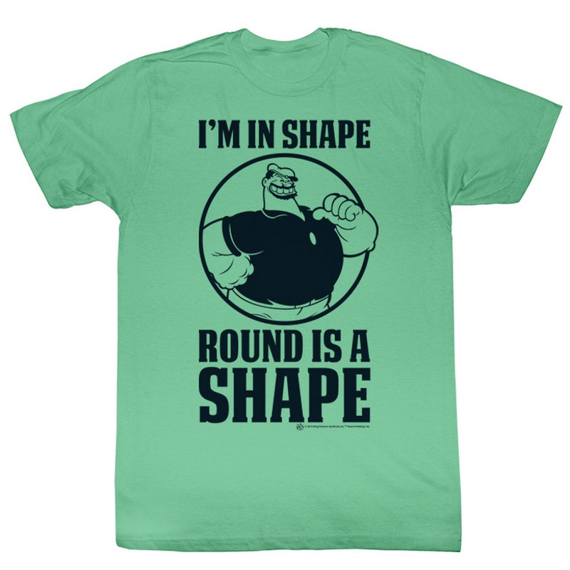 Popeye Mens S/S T-Shirt - In Shape - Heather Neon Mint Heather