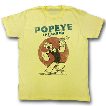 Popeye Mens S/S T-Shirt - Still4Sail - Heather Yellow Heather