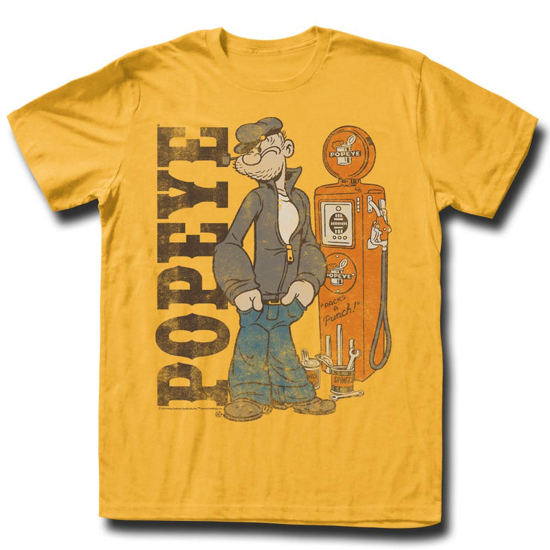 Popeye Mens S/S T-Shirt - Idk - Solid Ginger - Inmyparentsbasement.com