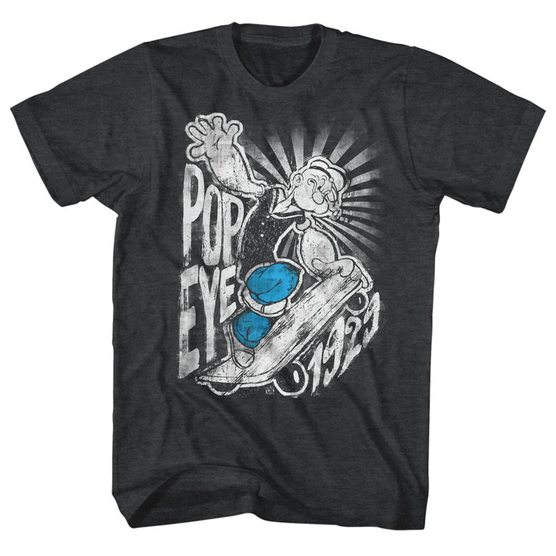 Popeye Mens S/S T-Shirt - Radical - Heather Black Heather