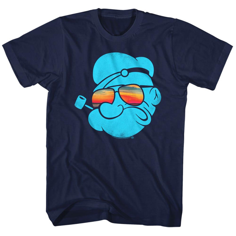 Popeye Mens S/S T-Shirt - Aviators - Solid Navy
