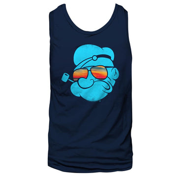 Popeye Mens  Tank - Aviators - Solid Navy